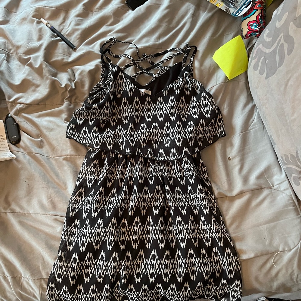 Black & white womens dress